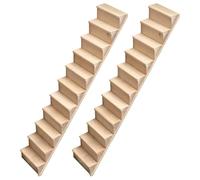2 scale in miniatura per casa delle bambole, scala 1:12 in legno non verniciato, senza modelli di gradini per corrimano, accessori per scale fai da te, perfette per mobili fai da te per case delle