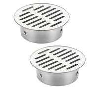 2 scarichi rotondi multiuso per pavimenti con design portatili, accessori per migliorare i flussi d'acqua e la raccolta dei detriti, sistemi di drenaggio commerciali