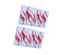 2 scatole colorate spirali ornamenti per albero di Natale per la casa, feste, matrimoni, vacanze, decorazioni con corda facile da appendere