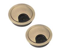 2 scatole di cablaggio in lega di zinco, foro di cablaggio da scrivania, coperchio superiore senza fili, foro di cablaggio del desktop, connettore per cavi, bocchetta per cavi, disco da scrivania