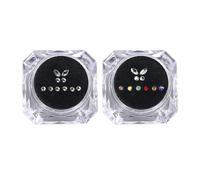 2 Scatole Di Farfalla Dentale Trapani, Fai Da Te Dentale Gioielli Di Cristallo, Decorazione Dentale Forniture, Cosmetici Strumenti Dentali (Trasparente + Colore).