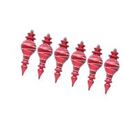 2 scatole di ornamenti natalizi artistici a forma di punta dipinta a mano accento decorativo per esposizione stagionale decorazioni per albero di Natale a forma unica