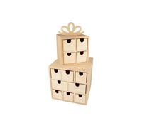 2 scatole di stoccaggio in legno - regali di Natale