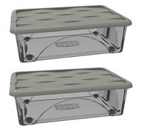 2 Scatole indumenti Box Portaoggetti Contenitore Multiuso Salvaspazio 60x40x18 c