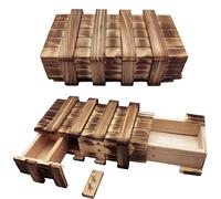 2 scatole magiche per enigmi, in legno, con scomparto segreto, set puzzle, magico, scatola regalo per denaro, regalo di matrimonio, compleanno, piccolo puzzle