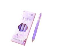 2 scatole - Penna cancellabile a base d'acqua in acciaio inox che cambia colore premendo il bruciatore di incenso viola e-0,5 mm.