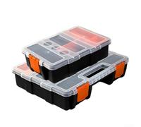 2 scatole per attrezzi per l'organizzazione di hardware e piccole parti, adatte per cancelleria, pesca, viaggi e uso domestico