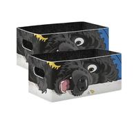 2 scatole portaoggetti a forma di cane a forma di cane, a forma di peluche, grande organizer decorativo per scaffali, armadi, cassetti