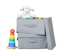 2 Scatole Scaffale Portaoggetti Porta Giochi Libreria Box Portagiochi 17x23x33cm