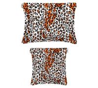 2 scatole tascabili in finta pelle, piccola borsa per il trucco per borsa, mini borse portatili per cosmetici da donna, mini custodia da viaggio per cosmetici, stampa leopardata astratta animale