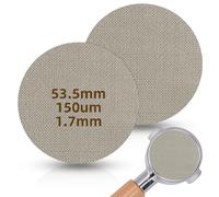 2 schermi per espresso, spessore 1,7 mm, inferiore 150 μm, schermo a contatto in metallo riutilizzabile per caffè espresso, filtro portafiltro da 53,5 mm, realizzato in acciaio inossidabile 316