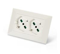 2 Schuko universali precablate su scatola 3 posti - Fanton OperaPlus