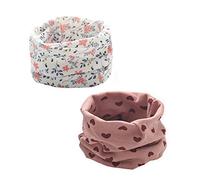 2 sciarpe scaldacollo per bambini in cotone, per autunno e inverno, sciarpa, collo caldo per ragazza e ragazzo (Bambina A-2.)