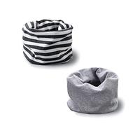 2 sciarpe scaldacollo per bambini in cotone, per autunno e inverno, sciarpa, collo caldo per ragazza e ragazzo (Ragazzo-E)