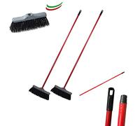 2 Scope da Esterno Industriale o Giardino con Setole Rigide Dure Incluso Manico in Metallo