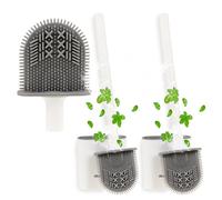 2 Scopini Bagno Wc Con Vaschetta Di Raccolta - Scopini Wc Silicone Con Supporto