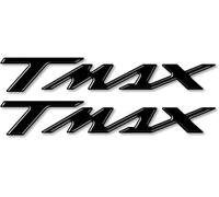2 Scritte tmax Resinate 3D Adesivi in Resina 3D Scritta t max per Scooter compatibili con Yamaha T-Max 500-530-560 fino al 2021 - Nero