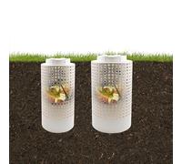 2 secchi per compost da giardino per esterni, per compost sotterranei, compostiera per verdura, cortile, serra, 2 misure
