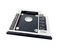 2° Secondo Disco Rigido HDD SSD Vassoio telaio Caddy ottico per Dell Latitude E5540 con copertura della cornice del pannello frontale