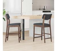 2 sedie da pranzo in legno massiccio di gomma marrone chiaro, per | Solo per interni, seduta ergonomica, gambe quadrate, lavabile con un panno umido, robusta struttura in legno, semplice