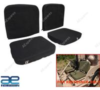 2 Sedile Cover Con Schiuma & Cargo Tasche Per Jeep Willys CJ2A CJ3A CJ3B M38 Aes