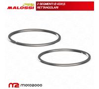 SEGMENTI 43 x 1,5 MALOSSI FASCE ELASTICHE PISTONE 43 PIAGGIO CIAO SI BRAVO ECC