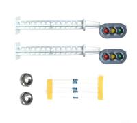 2 Segnali Ferroviari O Scale LED 3 Aspetti Argento | 3 aspetti luminosi: verde, giallo, ; ideale per simulare il traffico ferroviario sui plastici