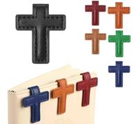 2 segnalibri biblici in pelle cristiana croce religiosa segnalibri religiosi segnalibro laterale clip per donne uomini regali di lettura