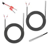 2 sensori di temperatura Pt1000, sensore di temperatura digitale, sensore di temperatura Pt1000, con cavo in PVC, sensore di temperatura, sonda in acciaio inox, per monitoraggio della temperatura (3