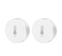 2 sensori intelligenti di temperatura e umidità con wireless per connettività ZIGBEE 30 e batteria CR2450, compatibile con TUYA Smart Home Hub per il controllo del clima interno e la famiglia