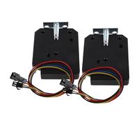 2 Serratura Nera Dc Pezzi Intelligente Elettromagnetica 5v | Metallo e Plastica, Finitura Nera, Gestione Remota, Metodi di Sblocco Multipli, per Uffici e Luoghi di Lavoro