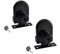 2 serrature a battente singola in vetro, serratura di sicurezza, in lega di zinco, serrature di ricambio per vetrine, per 5-8 m, nero, 408