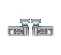 2 serrature per bagagli con lucchetto a combinazione digitale, serrature con password, accessori di ricambio per borsa portaoggetti, cassetta degli attrezzi, valigia (Argento)