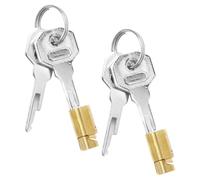 2 serrature per serratura con chiave per cinture di Castità e Porte di Armadietti, in Ottone e Acciaio Inossidabile, Impermeabili e di Design Invisibile, Include 4 Chiavi, Sicuro e durevole