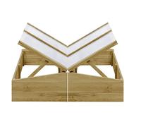 2 serre in legno di pino impregnato, 100 x 50 x 35 cm, con tetto, per balcone, terrazza, esterni, protezione e coltivazione di fiori, erbe e verdure