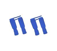 2 set 1 paio di parastinchi per arti marziali miste, protezione elastica, blu e M