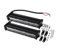 2 Set 18W 7 Pollici Barra Luminosa a LED a Singola riga per Luce Inondazione