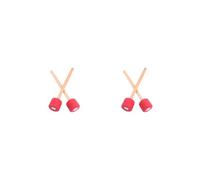2 set 2 pezzi bacchette per batteria banda portatile manico in legno espanso bacchette strumento musicale attrezzature a percussione sostituzione parte rossa