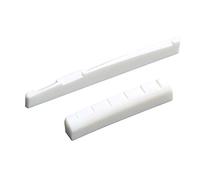 2 Set 6 Corde Chitarra Acustica Bone Bridge Sella e Dado Parti di Osso Reale Per Git Acustica