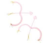 2 Set Accessori per Costume di Cupido con Arco a Forma di Cuore Rosa, Leggero e Facile da Trasportare, per Feste di San Valentino e Matrimoni Romantici