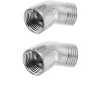 2 Set Adattatore Gomito per Soffione Doccia G1/2 Rotabile 135° Bagno | Lega di Zinco Cromata, Attacco Interno G1/2 F Esterno G1/2 M, Montaggio Semplice