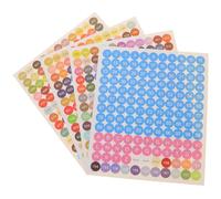 2 Set Adesivi Numerici Autoadesivi Piccoli, Etichette Rotonde Colorate | Carta, Facili da Staccare, per Contenitori e Selezione in Magazzino, Confezione da Due Set