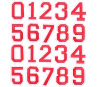 2 Set Adesivi Numerici Autoadesivi Rossi Non Tessuto per Vestiti | Personalizzare Capi, Identificazione Numeri, Riparazione Scolastica, Due Set, per Zaini e Gilet