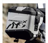 2 set Adesivi Valigie Alluminio Ducati Desert X montagne nere VAL VX D4