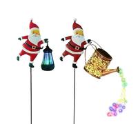 2 Set Babbo Natale Luminoso Da Esterno, Babbo Natale Balcone, Decorazioni Natalizie Casa, Soprammobili Natalizi Vintage, Lampada Natalizia Solare Per Balconi Viali Cortilo Giardino Sentiero Balcone