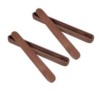 2 Set Bacchette in Legno di Noce Nero con Scatola, Set da Viaggio | Design Giapponese Classico, Finitura Liscia e Colore Caffè, Custodia per Pranzo al Sacco e Pasti da Asporto