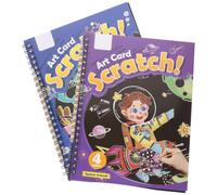 2 Set Blocco da Grattare per Cartoni Animati, Carta Nera Creativa | Finitura Opaca, per Maestri e Piccoli Artisti, Attività Quotidiane, Regali Natalizi, Ornamenti in Carta