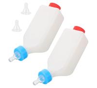 2 Set Bottiglia per Agnello da 800ml con 2 Tettarelle, ABS | Design , Parete Ispessita, per Allevamento e Recinto, Cambio Rapido e Pulizia Veloce