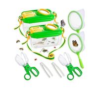 (2 Set)Bug Catcher Nature Exploration Set for Kids, Sturdy Kids Bug Catching Kit Kids Gifts with Bug Collector Insect Tweezer Butterfly Net
