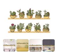 2 Set Cactus Wall Decalcomanie Verdi Piante Verdi Adesivi murali Sfondo